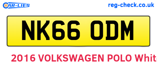 NK66ODM are the vehicle registration plates.