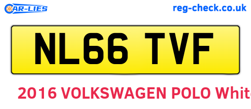 NL66TVF are the vehicle registration plates.