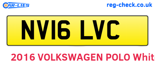 NV16LVC are the vehicle registration plates.