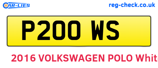 P20OWS are the vehicle registration plates.