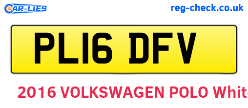 PL16DFV are the vehicle registration plates.