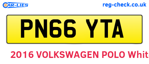 PN66YTA are the vehicle registration plates.