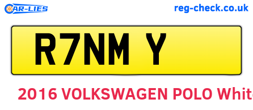 R7NMY are the vehicle registration plates.
