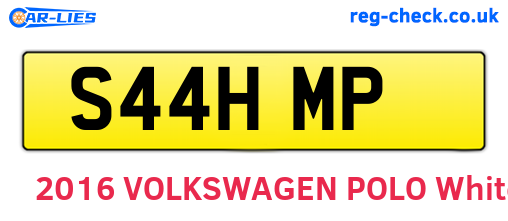 S44HMP are the vehicle registration plates.