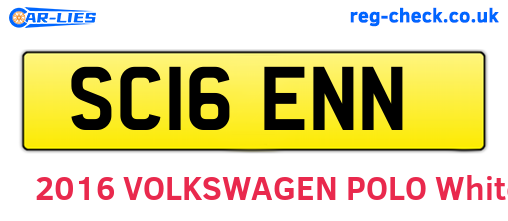 SC16ENN are the vehicle registration plates.