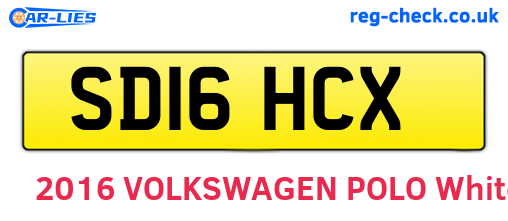 SD16HCX are the vehicle registration plates.