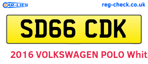 SD66CDK are the vehicle registration plates.