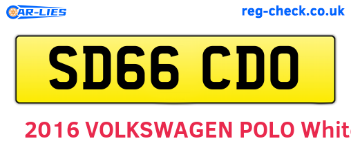 SD66CDO are the vehicle registration plates.