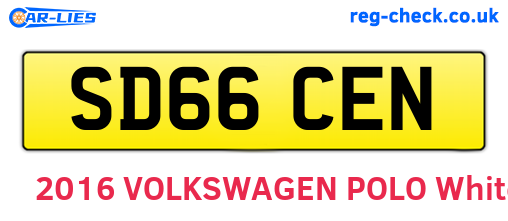 SD66CEN are the vehicle registration plates.