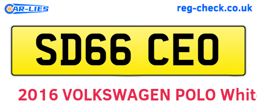 SD66CEO are the vehicle registration plates.