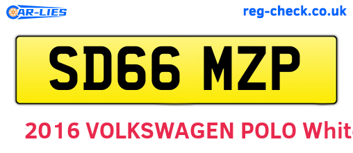 SD66MZP are the vehicle registration plates.