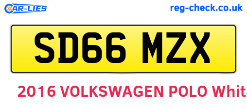 SD66MZX are the vehicle registration plates.
