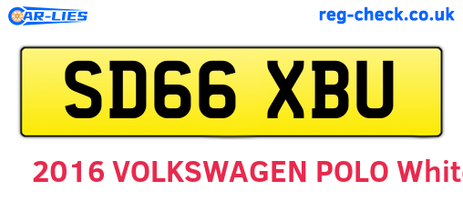 SD66XBU are the vehicle registration plates.
