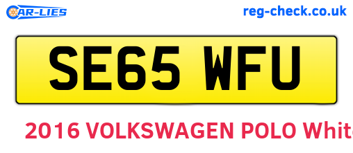 SE65WFU are the vehicle registration plates.