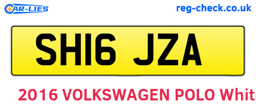 SH16JZA are the vehicle registration plates.