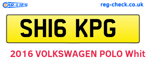 SH16KPG are the vehicle registration plates.