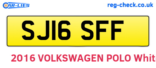 SJ16SFF are the vehicle registration plates.