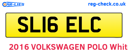 SL16ELC are the vehicle registration plates.