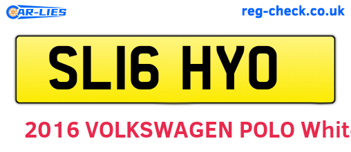 SL16HYO are the vehicle registration plates.