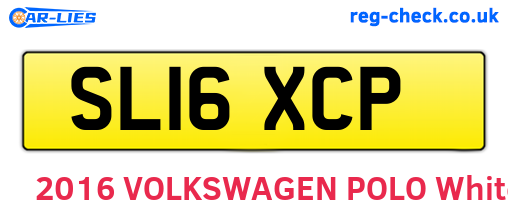 SL16XCP are the vehicle registration plates.