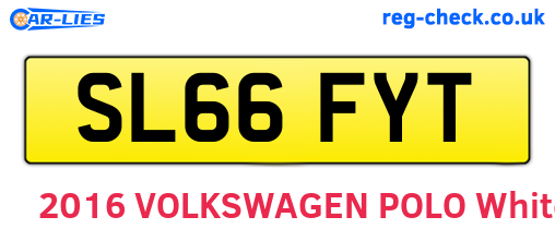 SL66FYT are the vehicle registration plates.