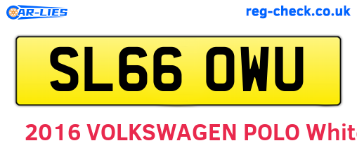 SL66OWU are the vehicle registration plates.