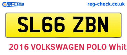 SL66ZBN are the vehicle registration plates.