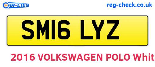 SM16LYZ are the vehicle registration plates.
