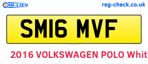 SM16MVF are the vehicle registration plates.