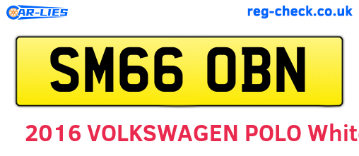 SM66OBN are the vehicle registration plates.