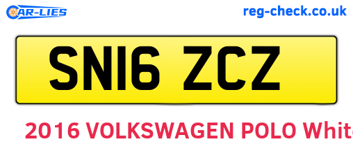 SN16ZCZ are the vehicle registration plates.