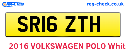 SR16ZTH are the vehicle registration plates.