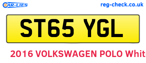 ST65YGL are the vehicle registration plates.