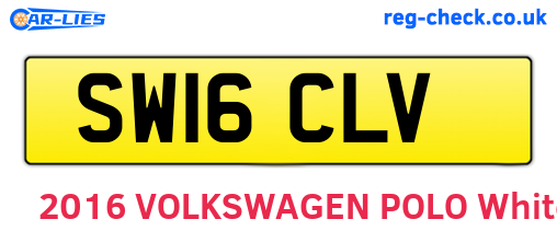 SW16CLV are the vehicle registration plates.