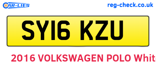 SY16KZU are the vehicle registration plates.