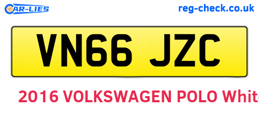 VN66JZC are the vehicle registration plates.