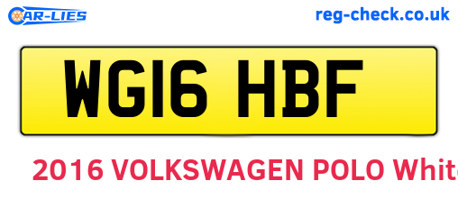 WG16HBF are the vehicle registration plates.