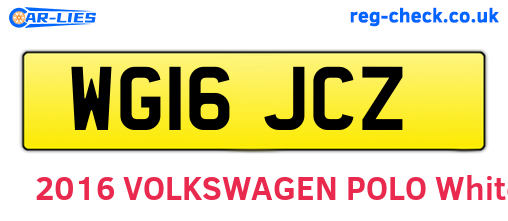 WG16JCZ are the vehicle registration plates.