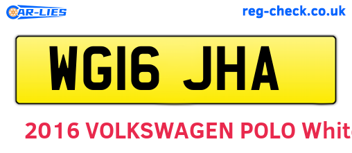 WG16JHA are the vehicle registration plates.