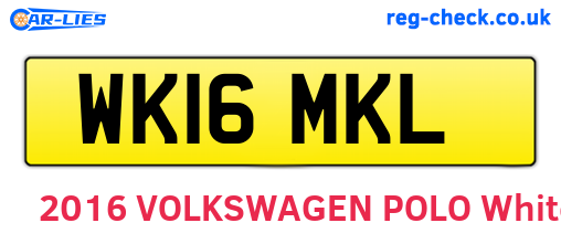 WK16MKL are the vehicle registration plates.