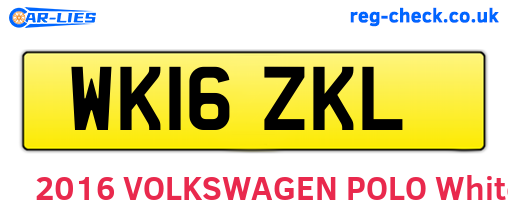 WK16ZKL are the vehicle registration plates.