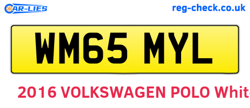 WM65MYL are the vehicle registration plates.