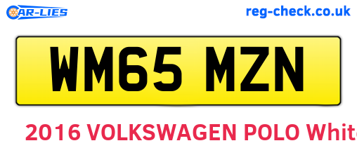 WM65MZN are the vehicle registration plates.
