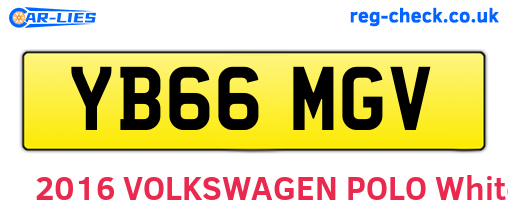 YB66MGV are the vehicle registration plates.