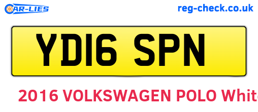 YD16SPN are the vehicle registration plates.