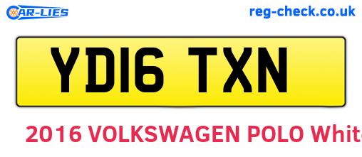 YD16TXN are the vehicle registration plates.