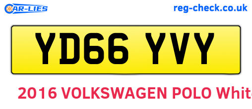YD66YVY are the vehicle registration plates.