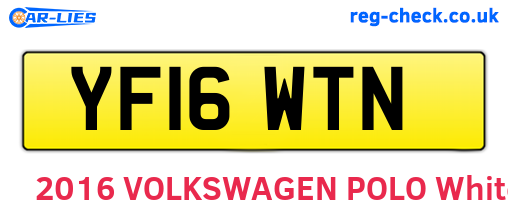 YF16WTN are the vehicle registration plates.