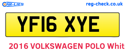YF16XYE are the vehicle registration plates.
