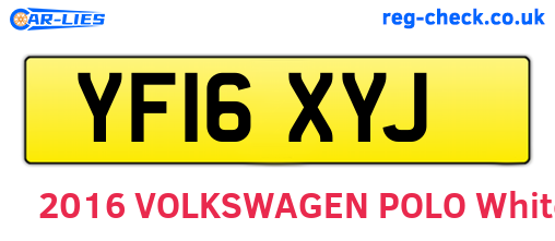 YF16XYJ are the vehicle registration plates.